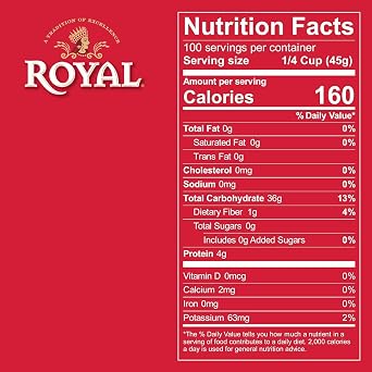Royal Chef's Secret Basmati Rice - Premium Extra Long Grain White Rice, 20 lb Bag