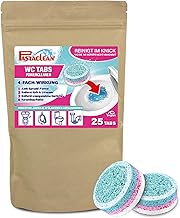 Pastaclean Toilet Cleaner Tabs (25 Pieces) Extra Strong Toilet Cleaner for Toilets, Cistern and Urinals - With Active Bubble Formula, Removes Limescale, Deposits, Urine Stone & Odours