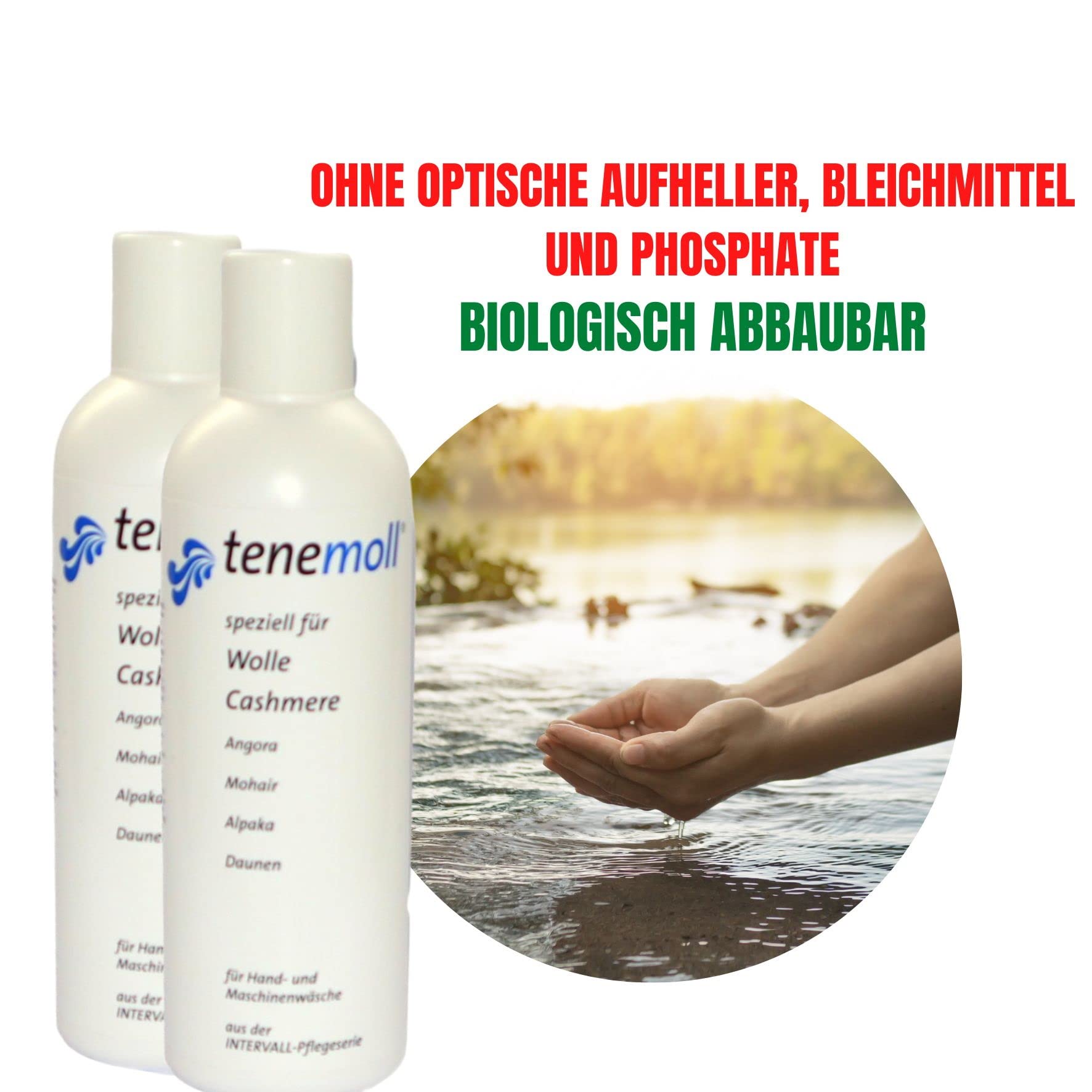 Detersivo lana concentrato Tenemoll liquido – con sacchetto per bucato Olanmarp, per lana e capi delicati, lavaggio a mano e in lavatrice, detersivo delicato (480ml)