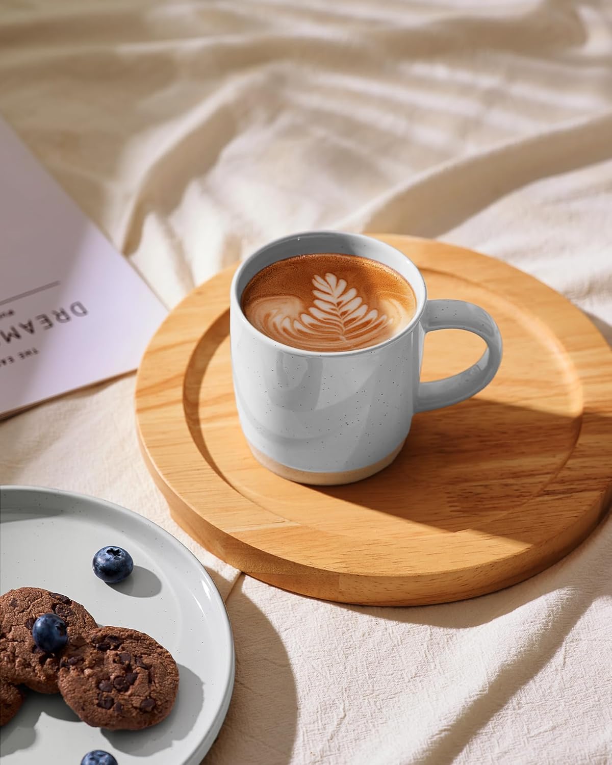 famiware Coffee Mugs for 4, 13 oz Mug Set, Dringking Cup with Handle for Coffee, Tea, Cocoa, Milk, Milkyway serise, Multi-color - Image 4