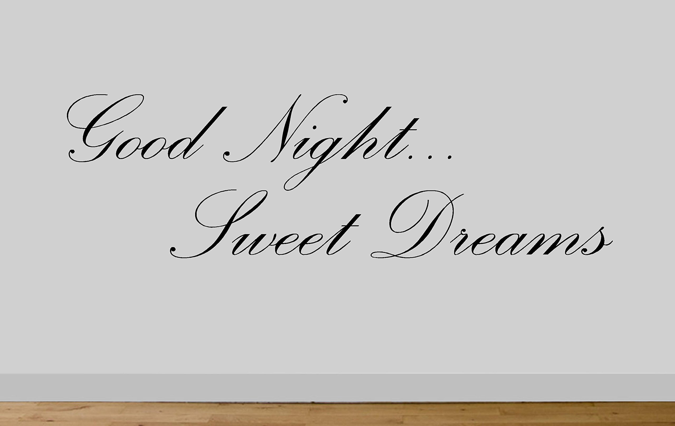 Juko Sweet Dreams goodnight wall sticker decal. Black