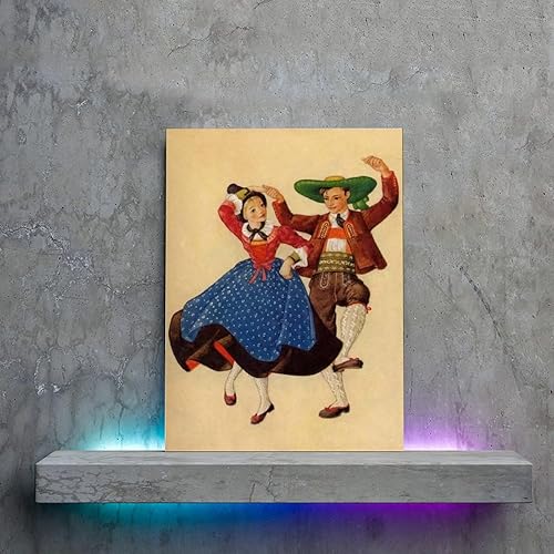 Vista 5 de Posters Polish Folk Dance Art Poster Ethnic Aesthetic Poster Vintage Poster Canvas Art Poster And Wall Art Picture Print Modern Family Bedroom Decor