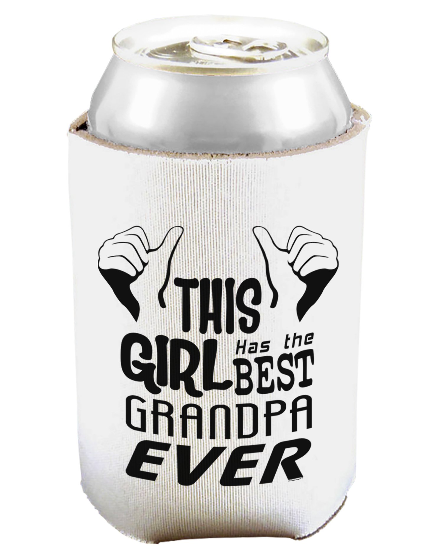 TOOLOUD This Girl Has The Best Grandpa Ever Can and Bottle Insulator Cooler - White 2 Pack