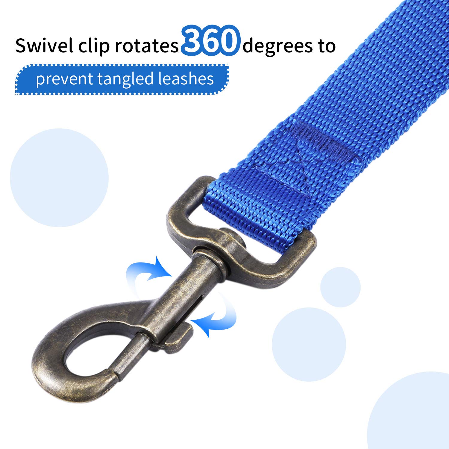 HIKISS Long Dog Training Leash - 15ft To 100ft, Thickened For Large Dogs, Recall & Agility Practice (Blue, 100ft) - View #7