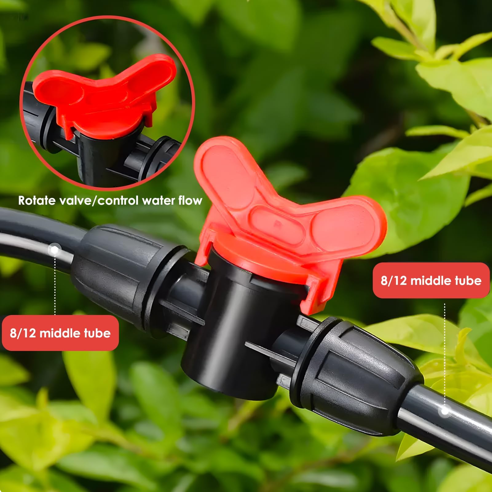 40 Stück Tropfbewässerung Ventile – Kugelhähne Mit Widerhaken Für Schlauch 4mm/7mm