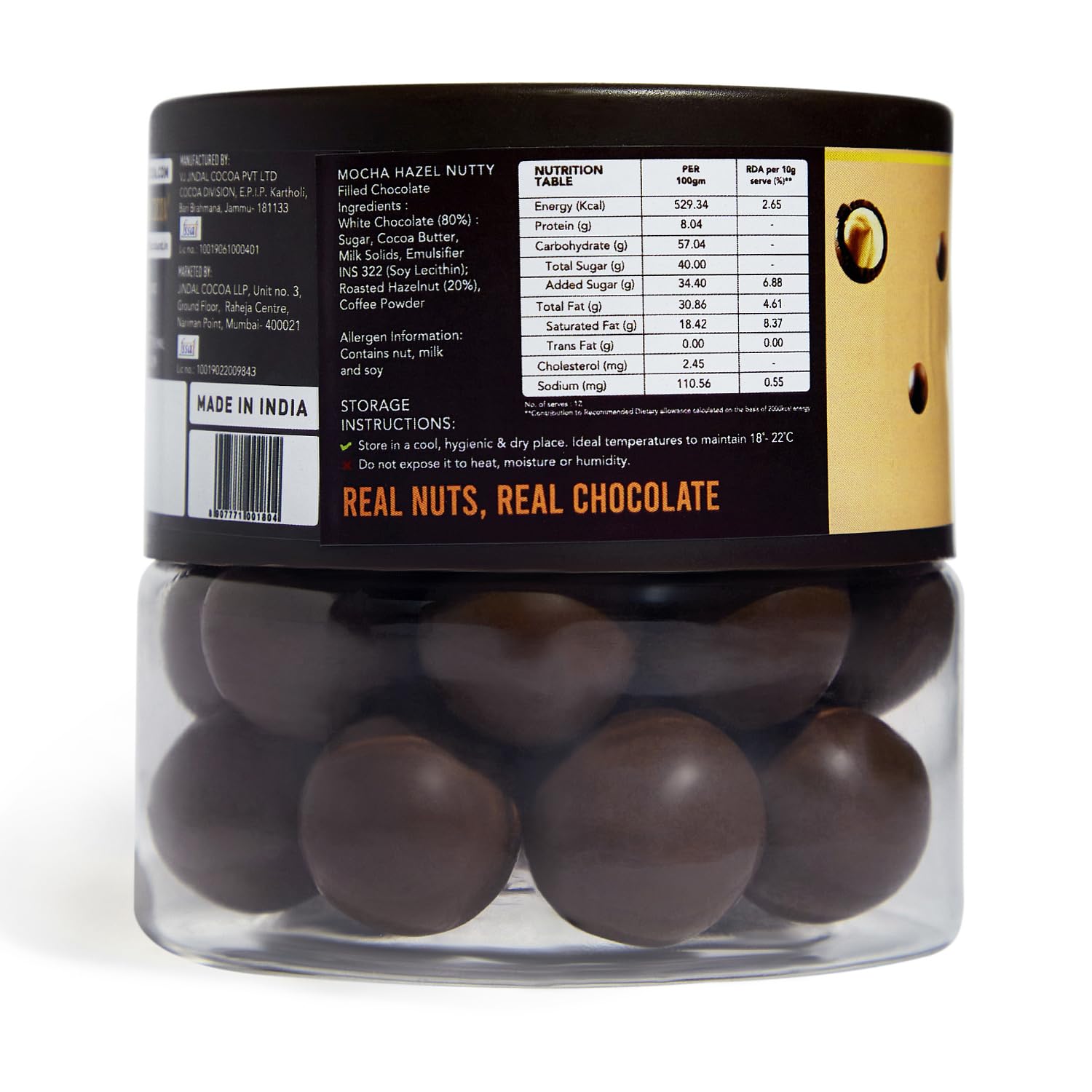 Jindal Cocoa Cocoburst Mocha Hazelnut Dragees 120g | Whole