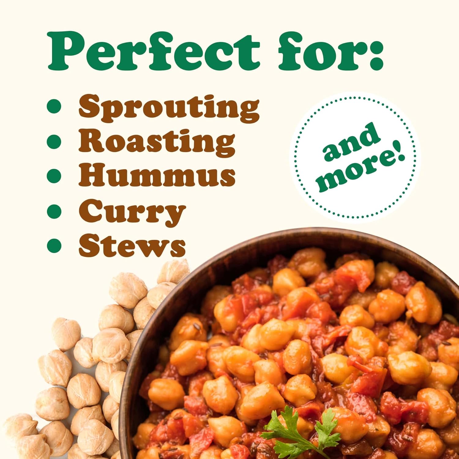 Food to Live Organic Garbanzo Beans, 15 Pounds – Dried Chickpeas, Non-GMO, Kosher, Raw, Sproutable, Bulk