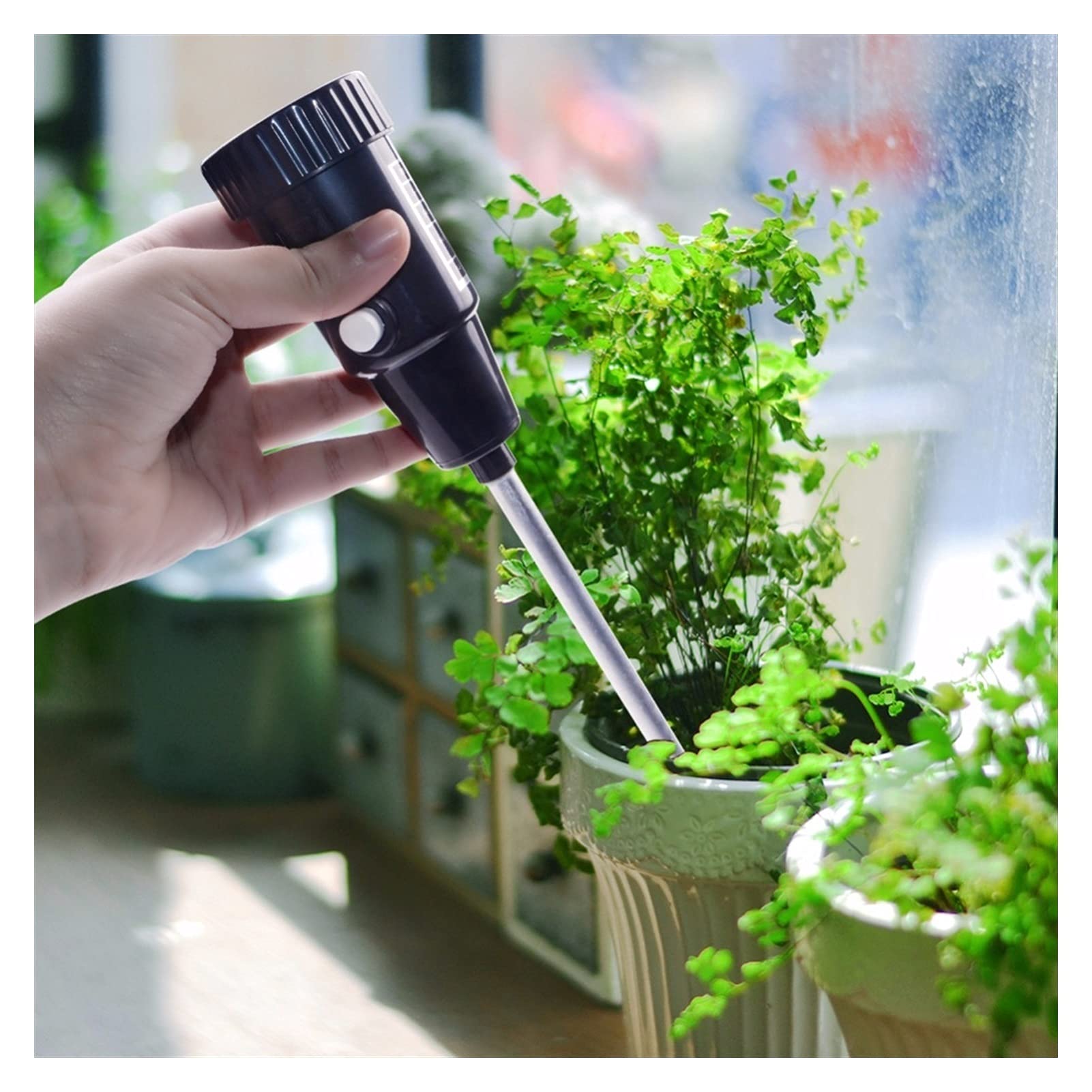 Sonde à Extension Testeur d'humidité du sol Hydementis Hydroponics Analyseur Longue Qualité de l'eau Plantes Humidité Detecteur 3-8 pH, 1-8 humidité