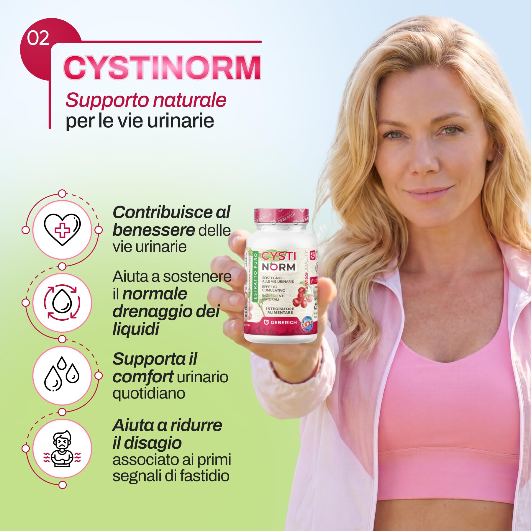 Capsule CYSTINORM | Salute delle vie urinarie | D-Mannosio 720 mg + Estratto di mirtillo rosso 300 mg | Salute della vescica | Con corbezzolo e bioflavonoidi | Integratore Alimentare