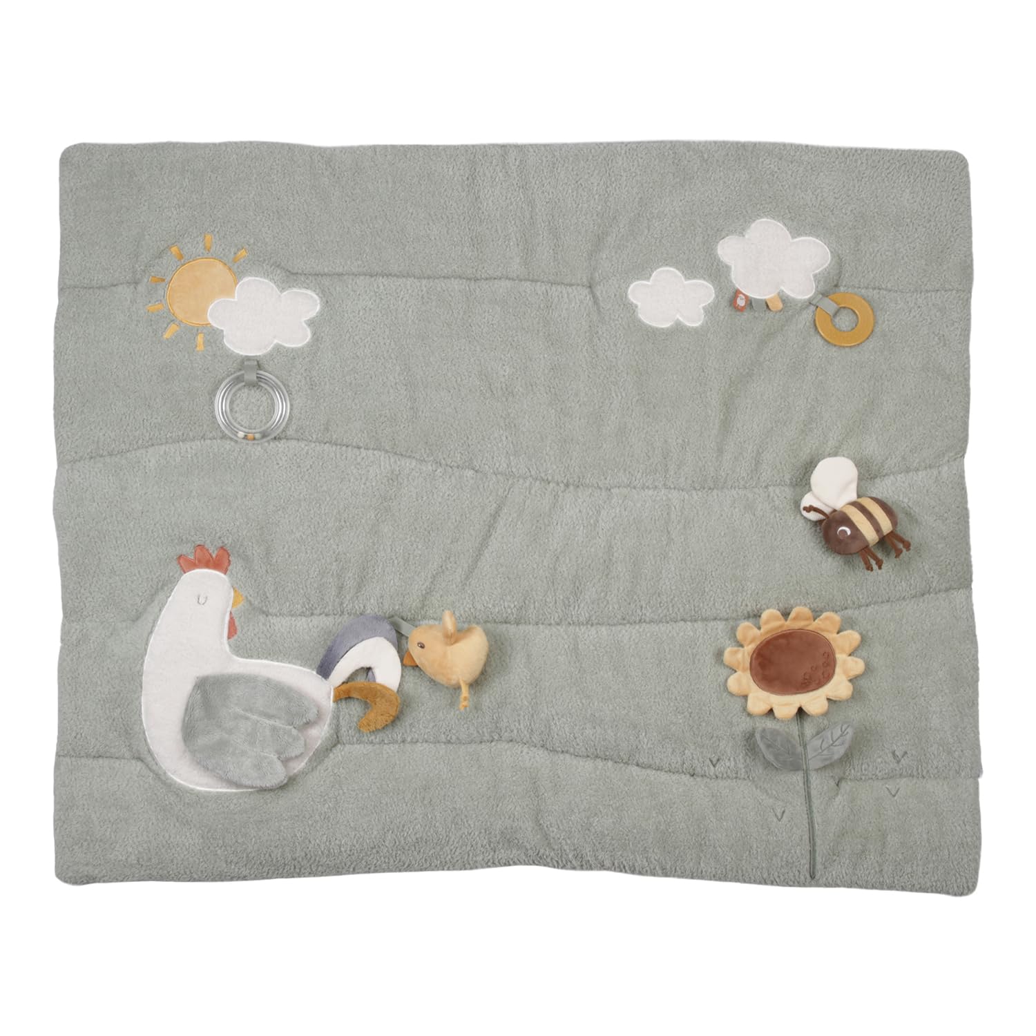 Little Dutch 8808 Activity Krabbeldecke Laufgittereinlage grün - Little Farm (80x100 cm)