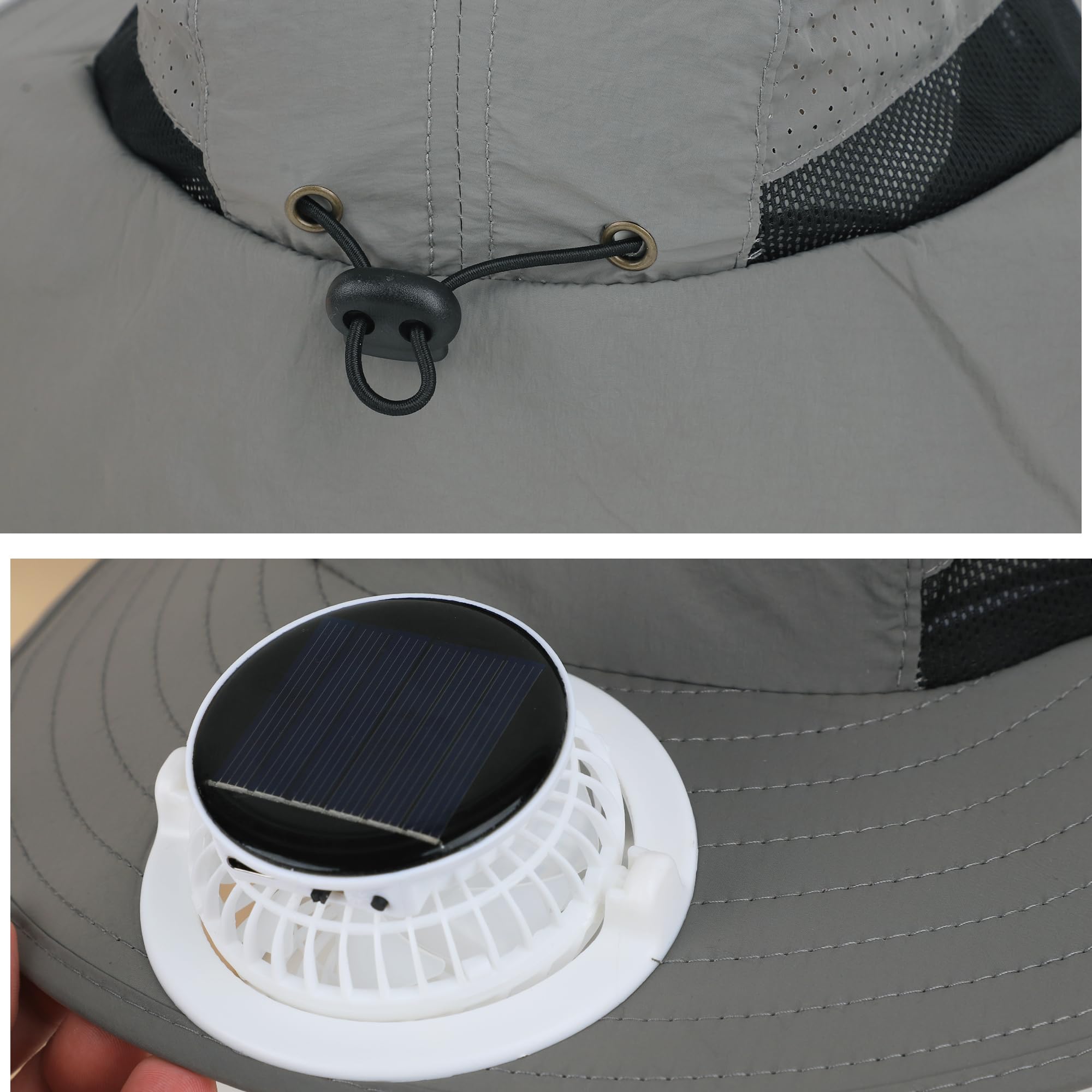 Ventilador solar para niños con solapa para el cuello, protección solar para el verano, transpirable, ajustable
