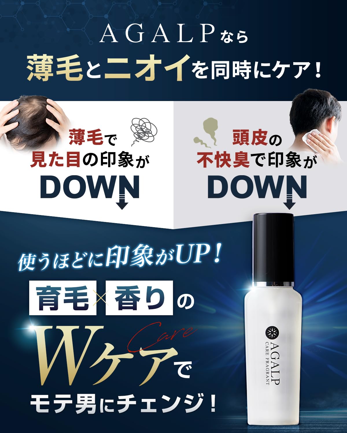 Amazon.co.jp: AGALP アガルプ 育毛剤 男性用 薬用 医薬部外品 無添加 