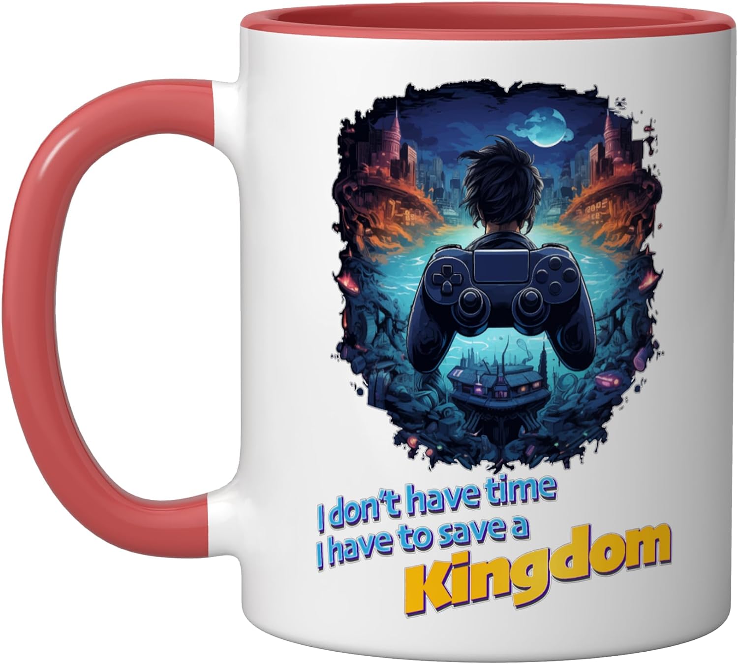 Ein Königreich retten – Gamer Merch – Für Sie und Ihn Ceramic Mug, Red/White, 11oz