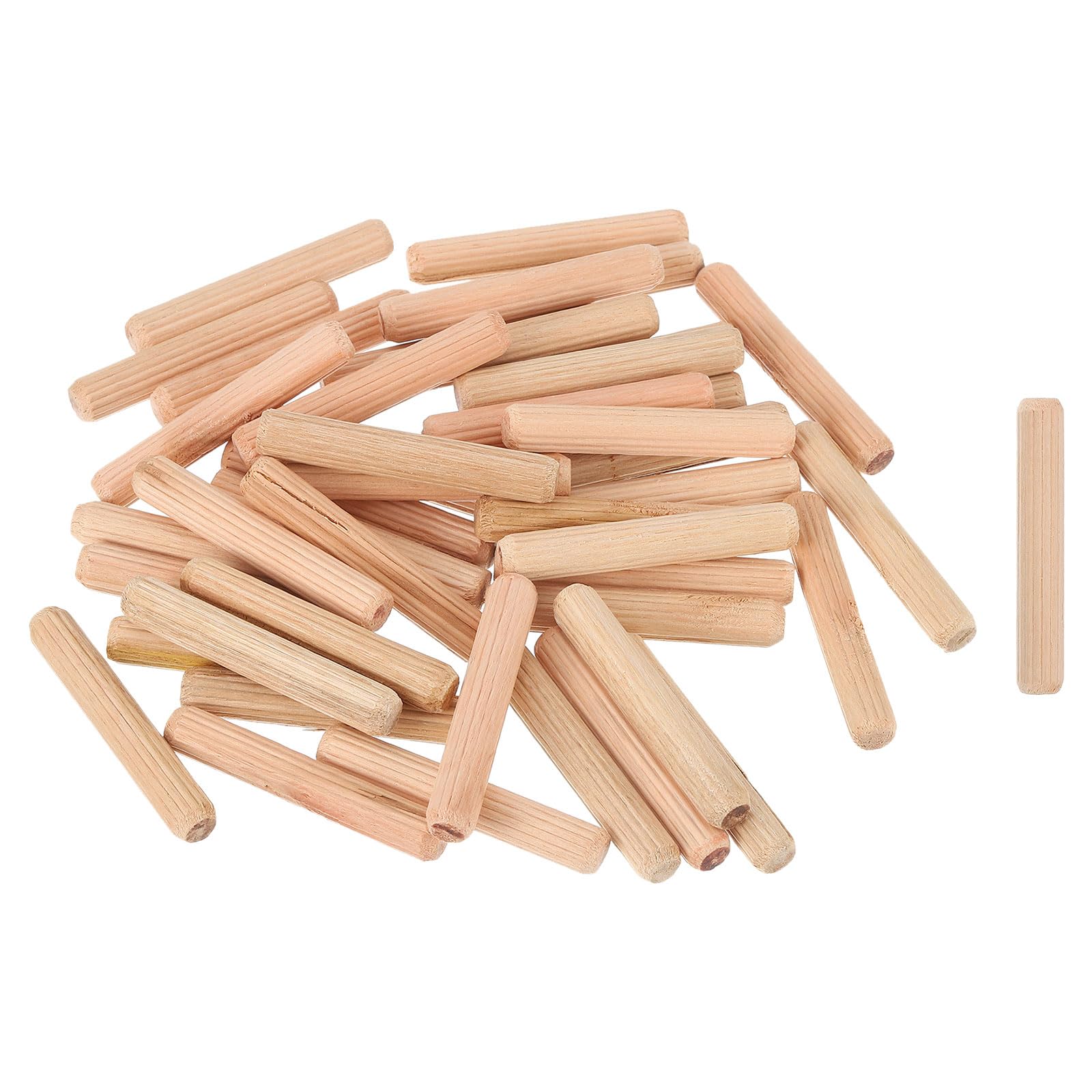 Wooden Dowel Pins - 100 Pack for Woodworking -16