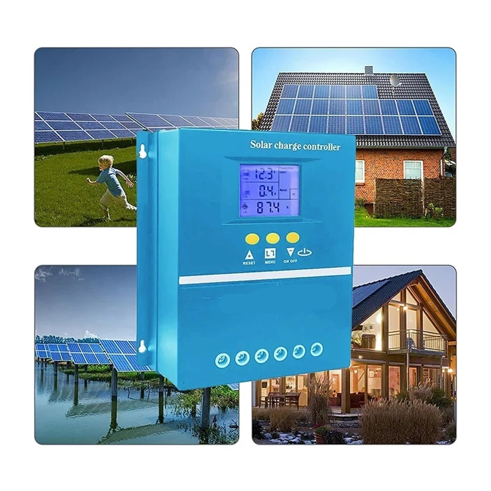 Kontroler ładowania paneli słonecznych MPPT 90A Inteligentny regulator baterii paneli słonecznych