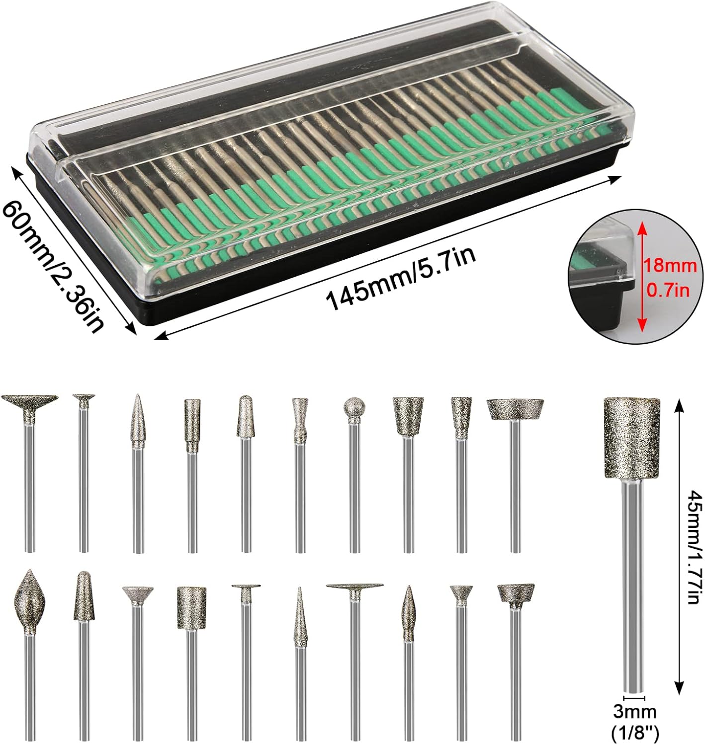 Unleash Your Creativity: The Ultimate 50-Piece Diamond Burr Bits Set for Stone Carving and Engraving