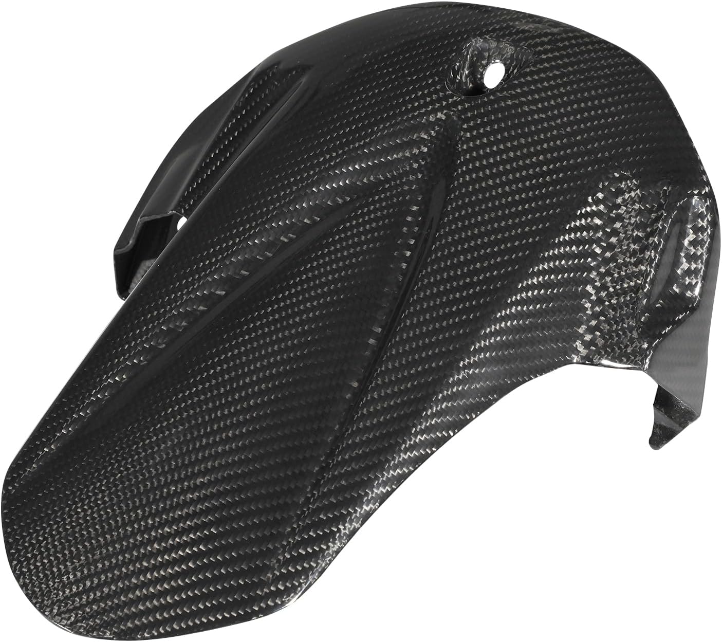Funparts Motorcycle Carbon Fiber Rear Mudguard Tire Hugger Fender Mud Splash Guard for GSXR 600 750 GSXR600 GSXR750 2011-2019 2021-2024 | Glossy Weave Finish
