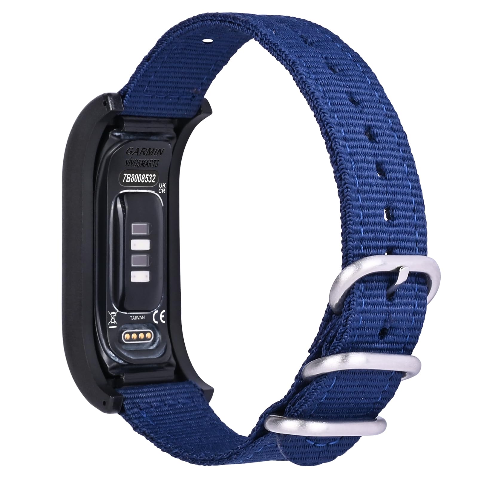 C2D JOY Canvas Nylon Bands Compatible with Garmin Vivosmart 5 tracker Replacement Bands with Case