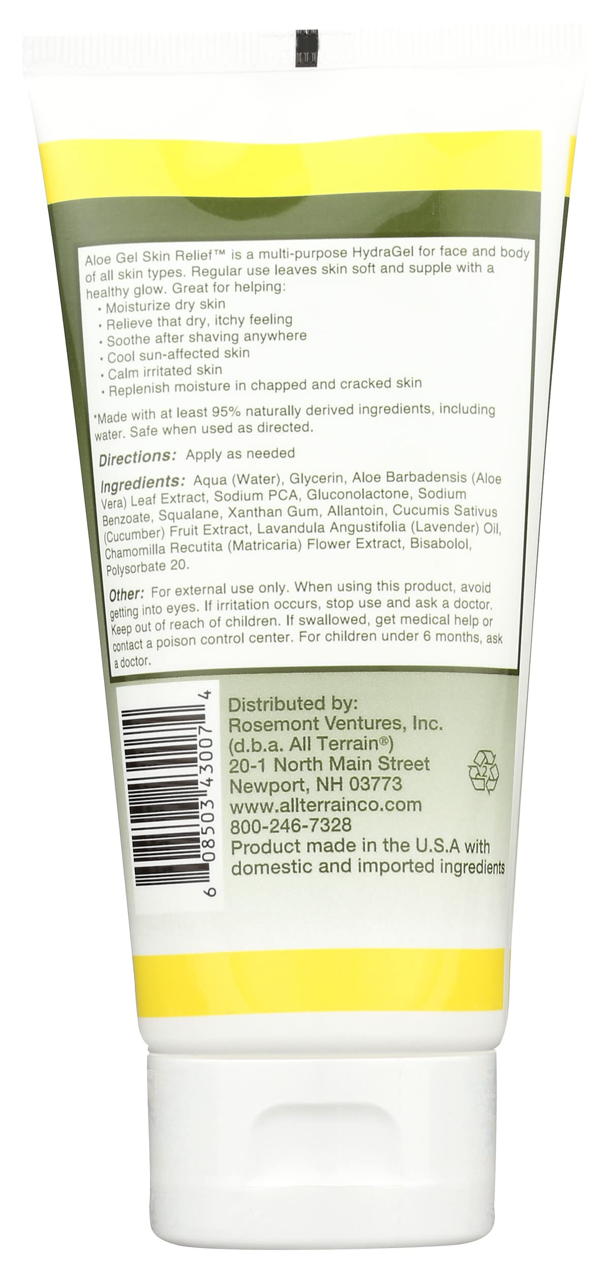 Amazon.com: All Terrain Natural Aloe Gel Skin Relief, Skin