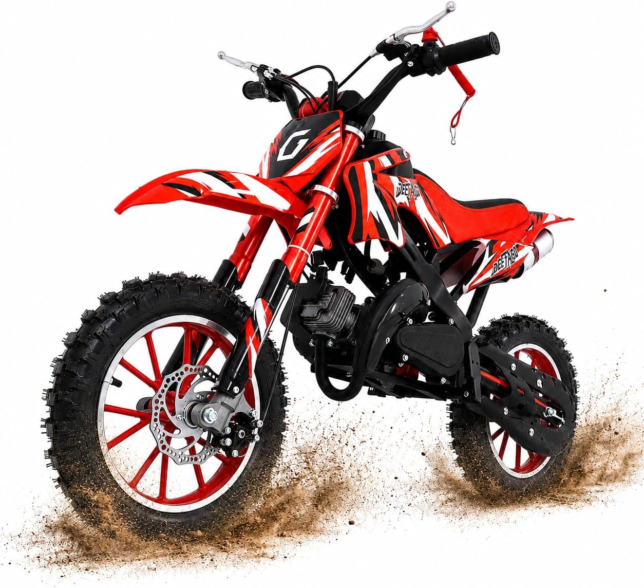 50cc Kids Gas Dirt Bike,2-Stroke Mini Dirtbike for Kids 8-14