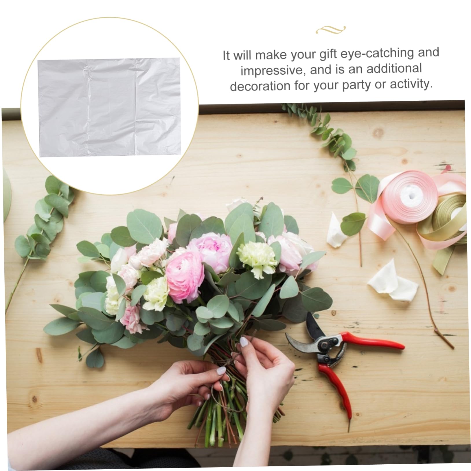 Carta Velina per Confezioni Regalo 100 Pezzi Carta Argento | Handcraft e Home Decor, Adatta a Natale, San Valentino, Thanksgiving e Compleanni