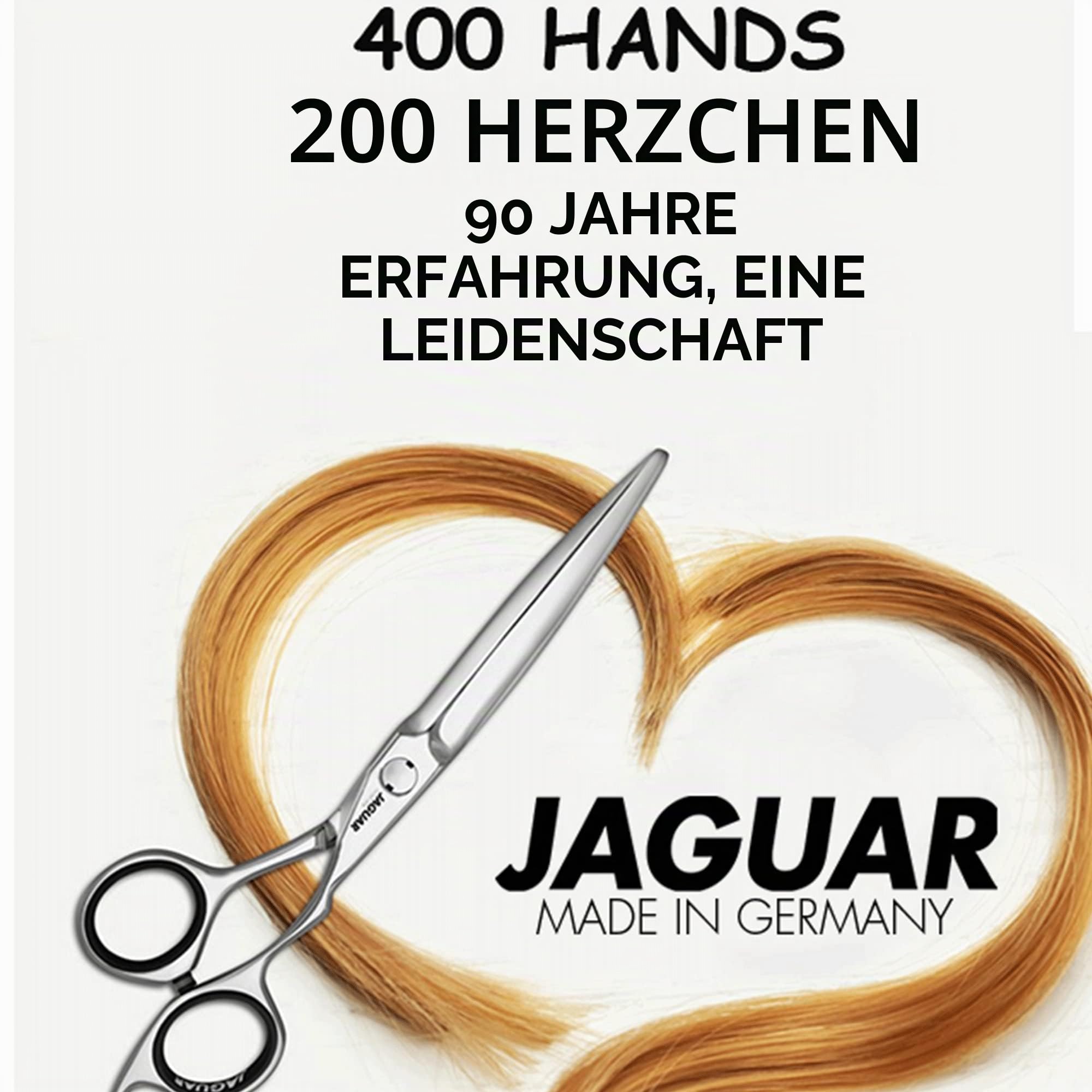 JAGUAR Haarschere XENOX 6.0" | ergonomische Griffstellung | hochwertiger Solinger Spezialstahl SOLINOX | Friseurschere im Offset-Design | teil-satiniert | Made in Germany