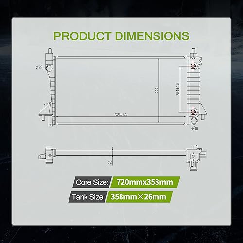 Miniatura 6 de AUTOSAVER88 Radiador compatible con Ford Taurus 1996, 1997, 1998, 1999, 2000, 2001, 2002, 2003, 2004, 2005, 2006, 2007, Ford Taurus 1998-2001 Escort