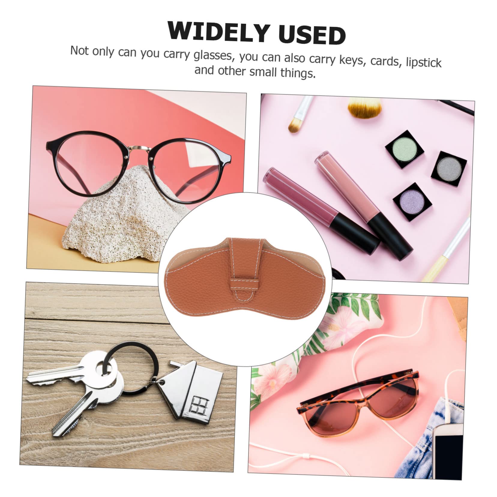 Veemoon Housse De Pour Lunettes Anti-Lumière Bleue Étui Pour Étui Souple Et Résistant Accessoire Fin Et Grand Format Cuir Marron
