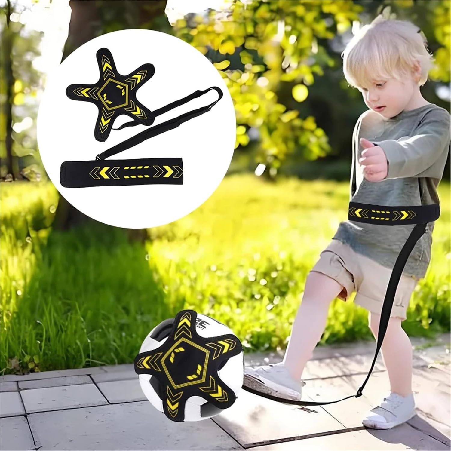2set Football Kick Trainer Belt Neoprene Soccer Training Waist Aid For Volleyball