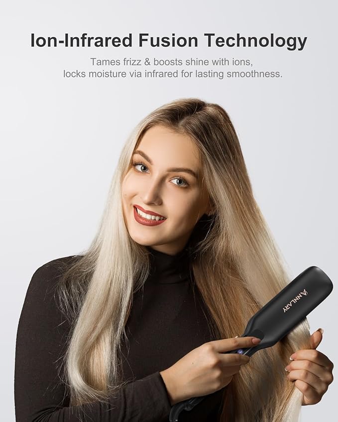 Plancha de Pelo Annlary S3207W con Tecnología Infrarrojo e Iones miniatura 2
