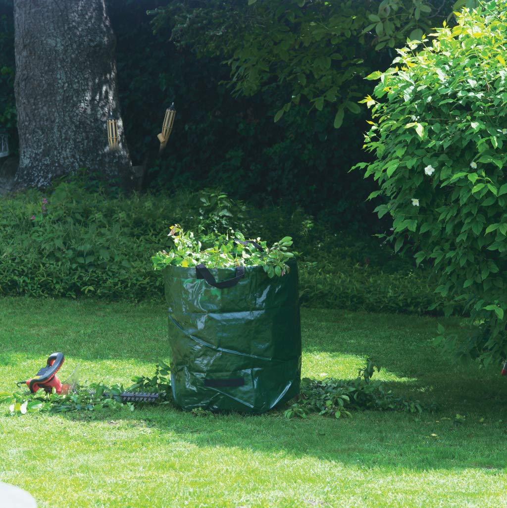 Sac De Jardin COM-FOUR® - Lot De 3 Sacs Pliables (272L, 300L, 500L) - Tissu Polypropylène Résistant - Poignées De Transport - Pour Déchets Verts, Feuilles
