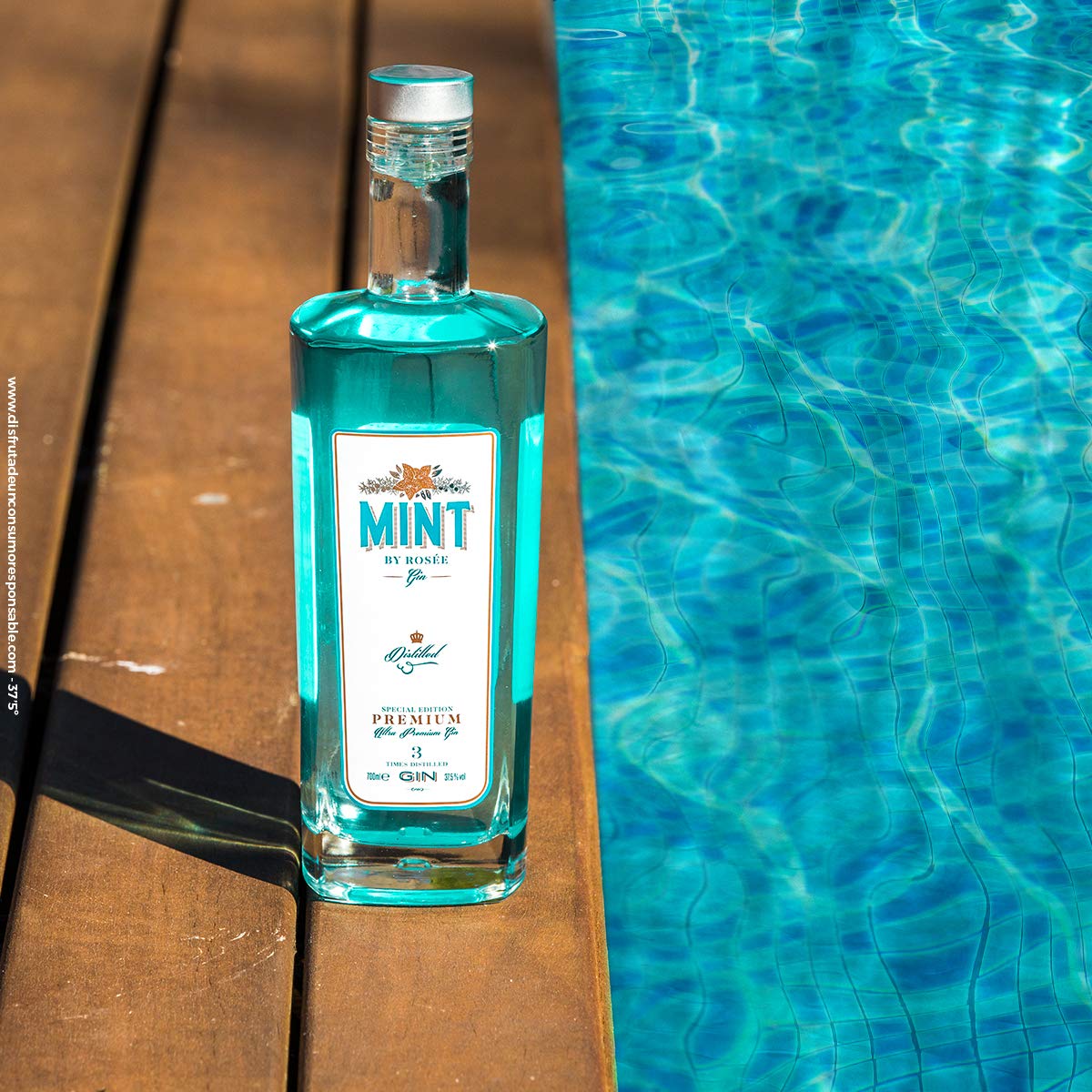 Mint By Rosée Gin - Paquete de 3 x 700 ml - Total: 2100 ml