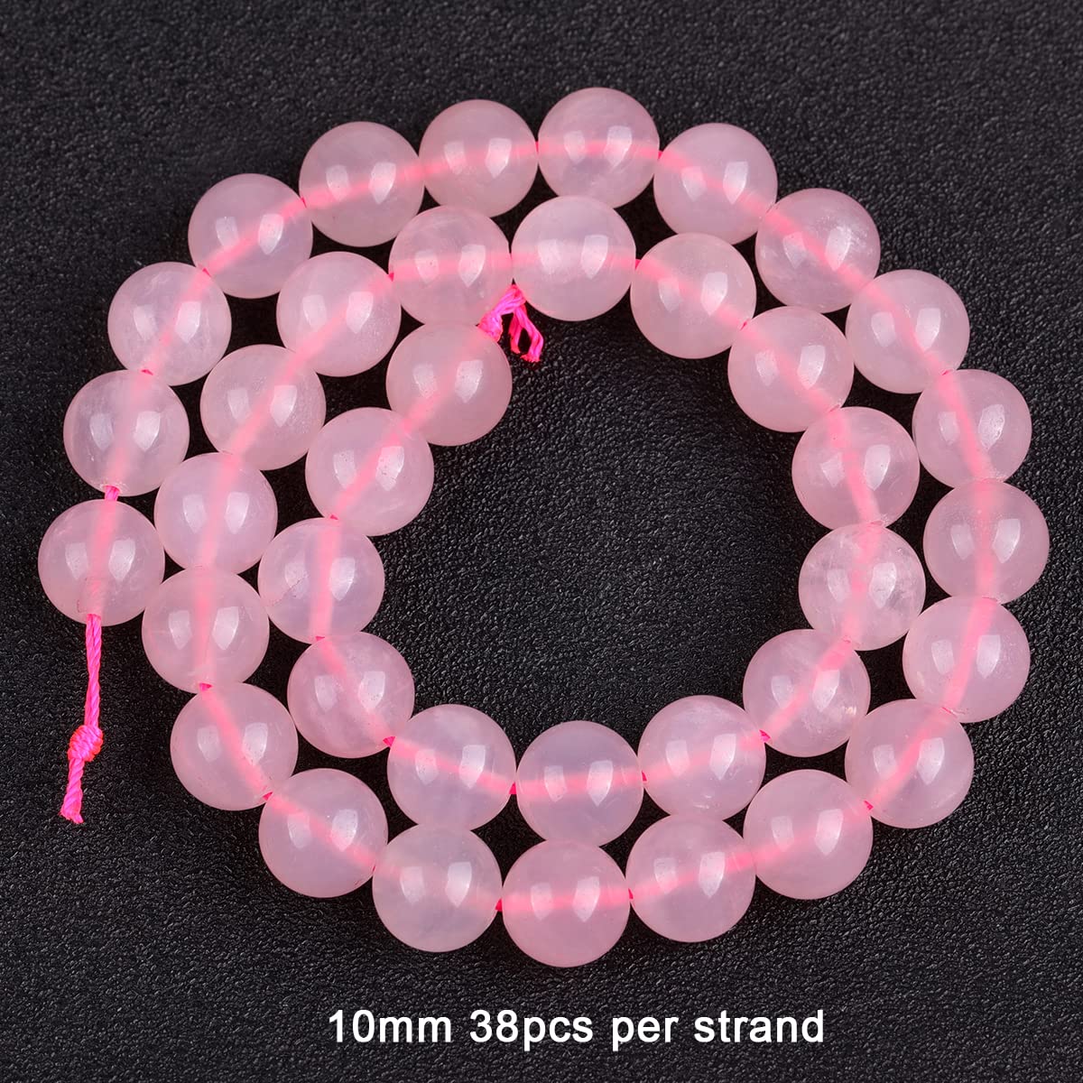 Natural Pink Rose Quartz Frosted Matte Round Spacer Beads - 4mm To 10mm - USA