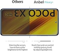 Vista 5 de Anbzsign - Protector de lente de cámara y [2 unidades] Protector de pantalla de cobertura completa de privacidad para Xiaomi Poco X3 / Poco X3