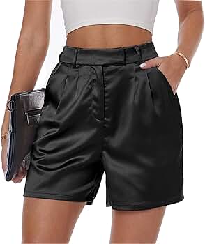 【PORTERNA】Low Satin Shorts Amazon.com: Women's Satin Silky Shorts Dressy Casual Party