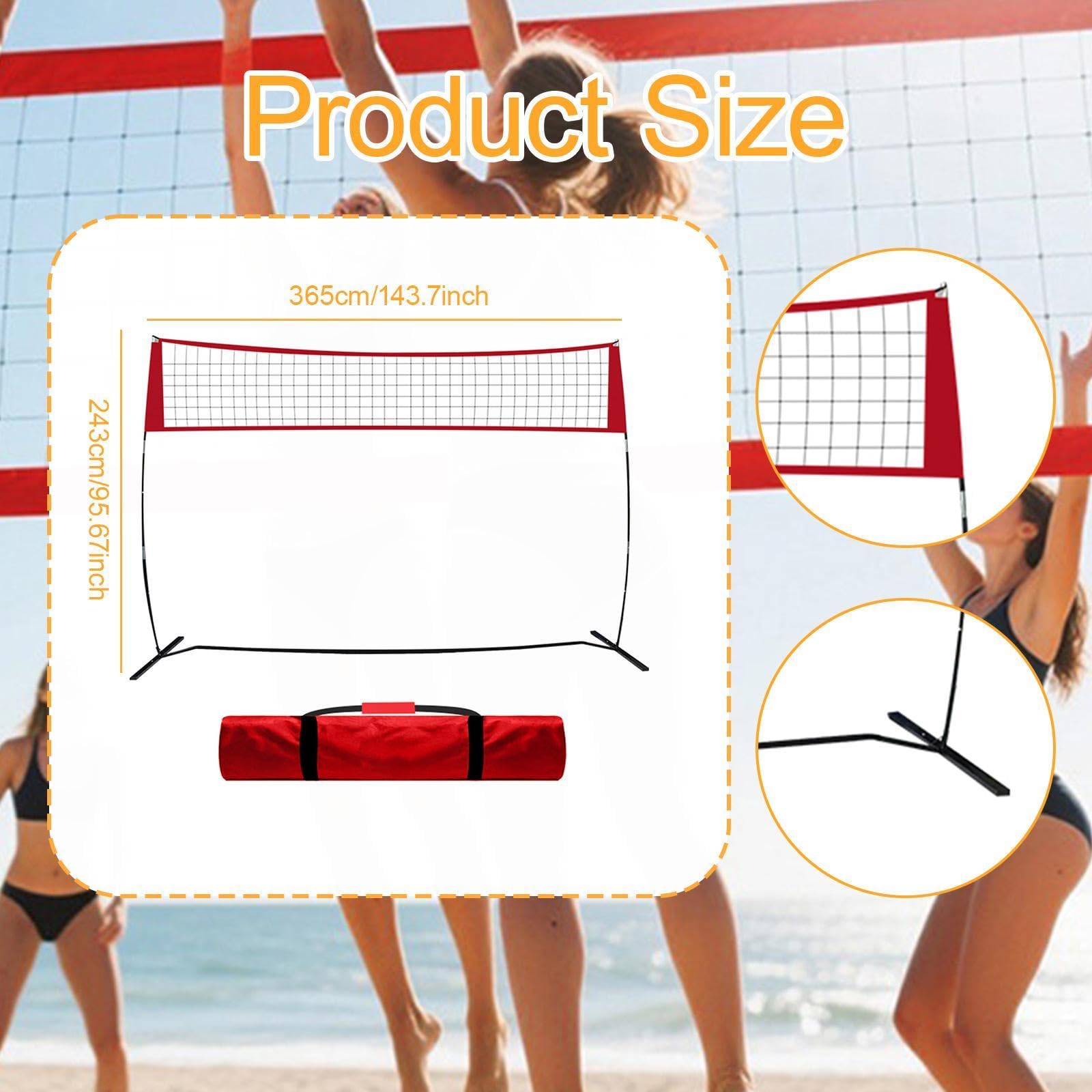 rockible Volleyball Training Equipment Net Portable,Convenient,Sturdy,Practice Net Adjustable for Practice Solo Training Outdoor Team