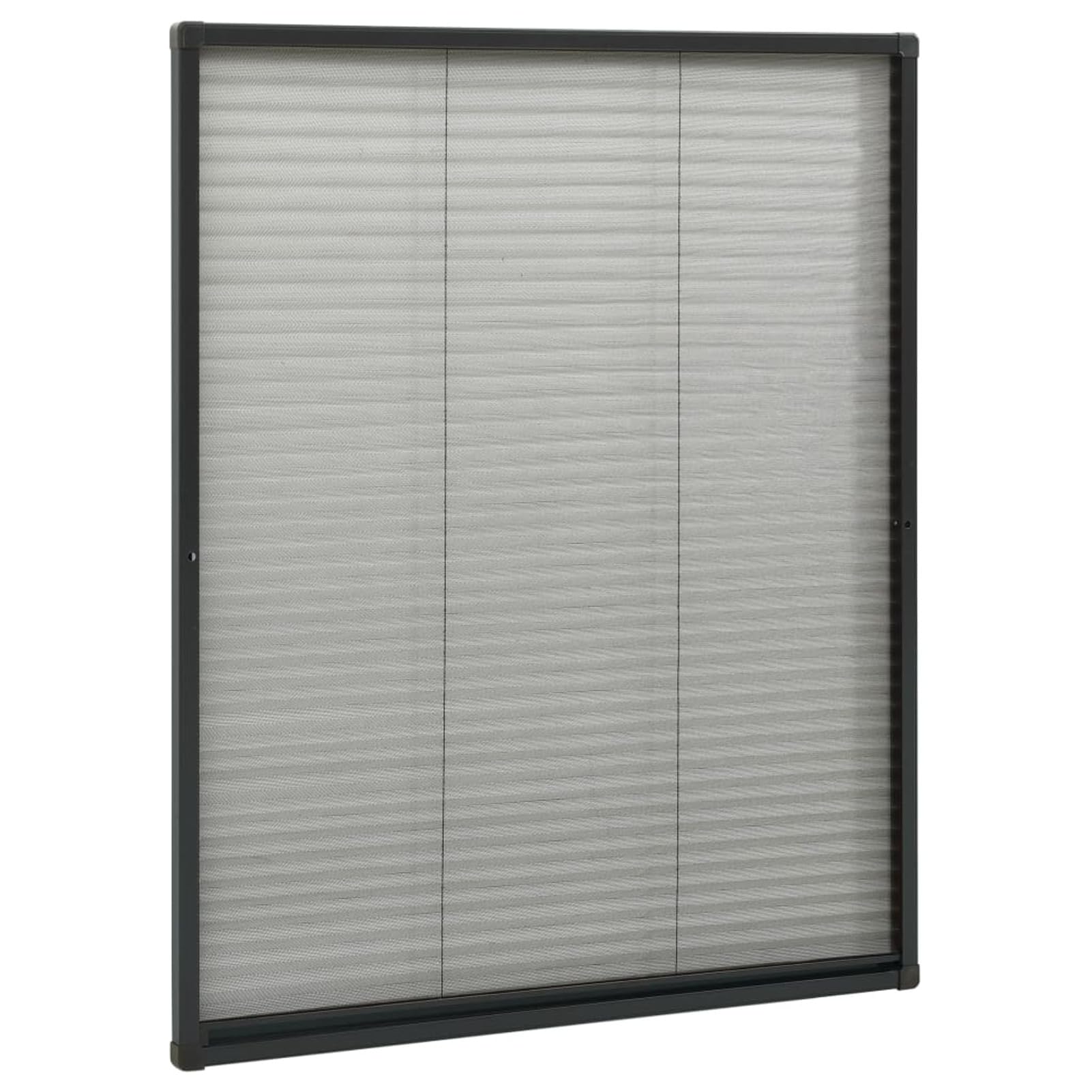 Insektenschutz-Plissee für Fenster, Fliegengitter Fenster, Fliegenschutz Fenster, Pollenschutzgitter Fenster, Insektengitter Fenster, Insektennetz, Fensternetz, Aluminium Anthrazit 80x100cm