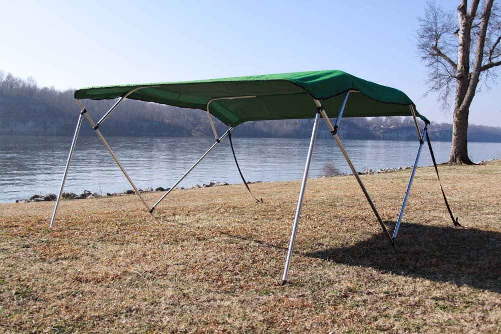 Vortex New Green Pontoon/Deck Boat 4 Bow Bimini Top 8' Long, 8' Wide 91-96" Wide, 54" High, Complete Kit, Frame, Canopy, and Hardware by Vortex