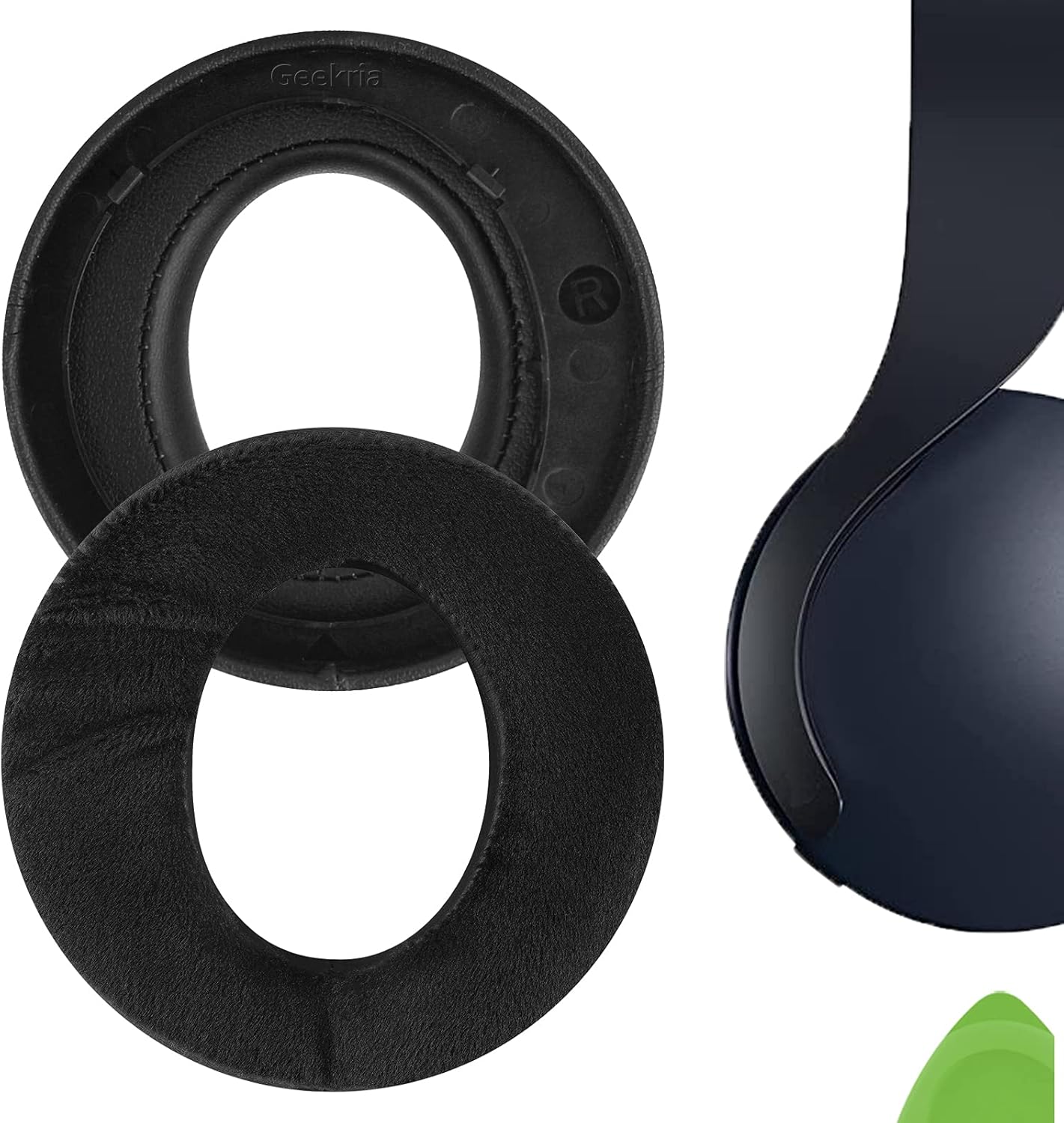 Geekria Comfort Hybrid Velour Replacement Ear Pads for Sony PlayStation