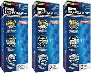 Fluval 6 Pack of Bio-Foam Max Media for Fluval 206/306 and 207/307 Aquarium Filters