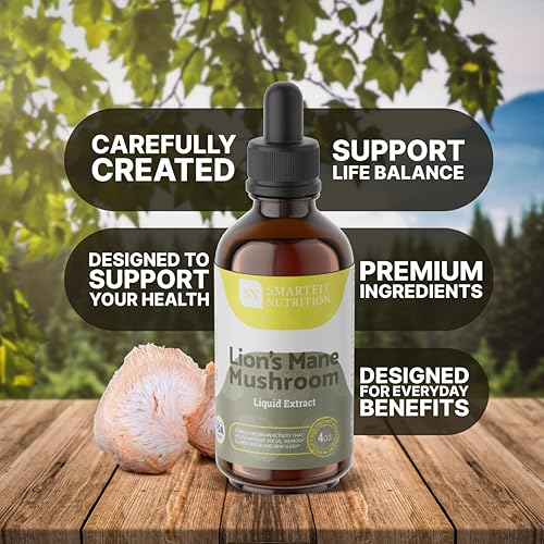 Miniatura 5 de Lions Mane - Extracto de melena de leones - Tintura natural de melena de leones - Hecho en Estados Unidos - Suplemento orgánico de melena de león