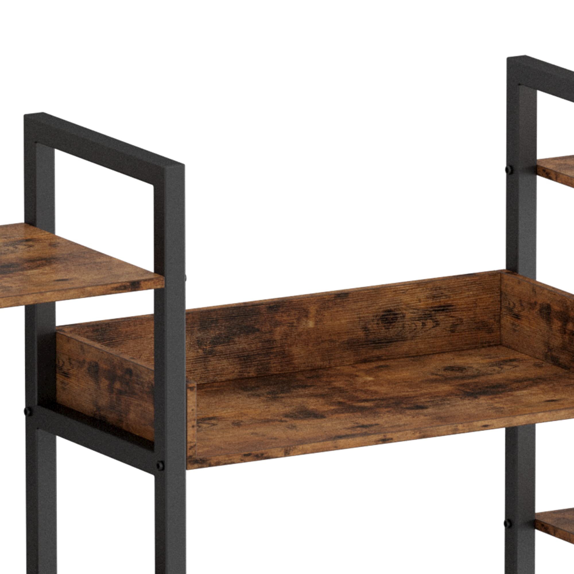 Buy IRONCK Bookcases and Bookshelves Triple Wide 5 Tiers Industrial