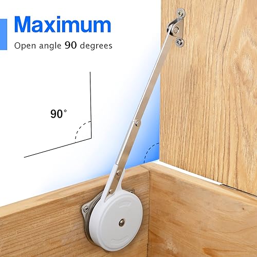 Miniatura 3 de Douper Bisagras de caja de juguetes de cierre suave, la tapa se mantiene abierta con tapa de cierre suave para caja de juguetes y puertas con solapa