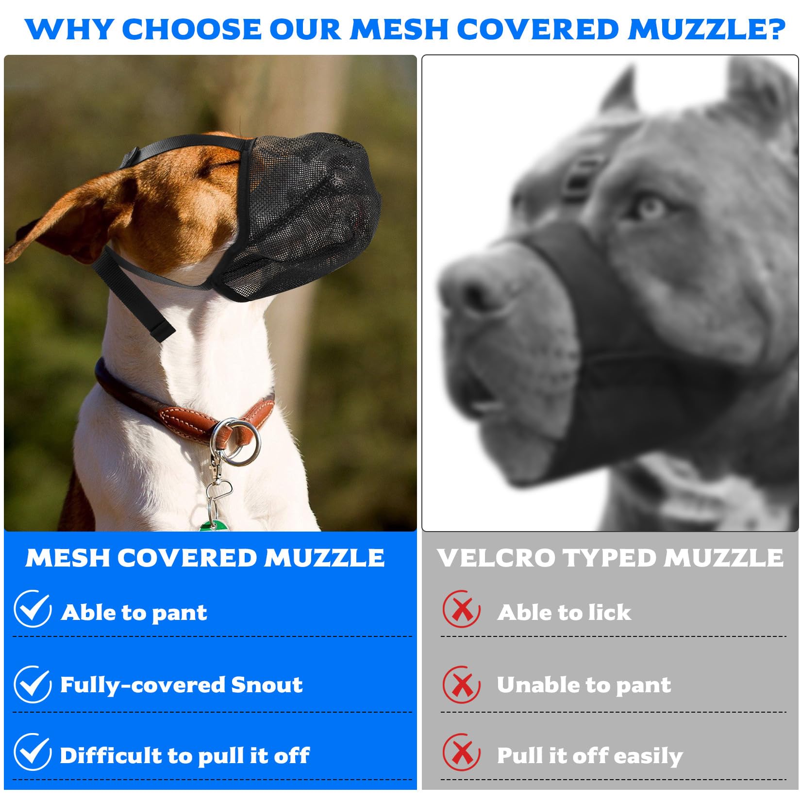 Dog Muzzle for Large Dogs Dog Muzzle Large Breed, Soft Breathable Basket Muzzles - Image 3