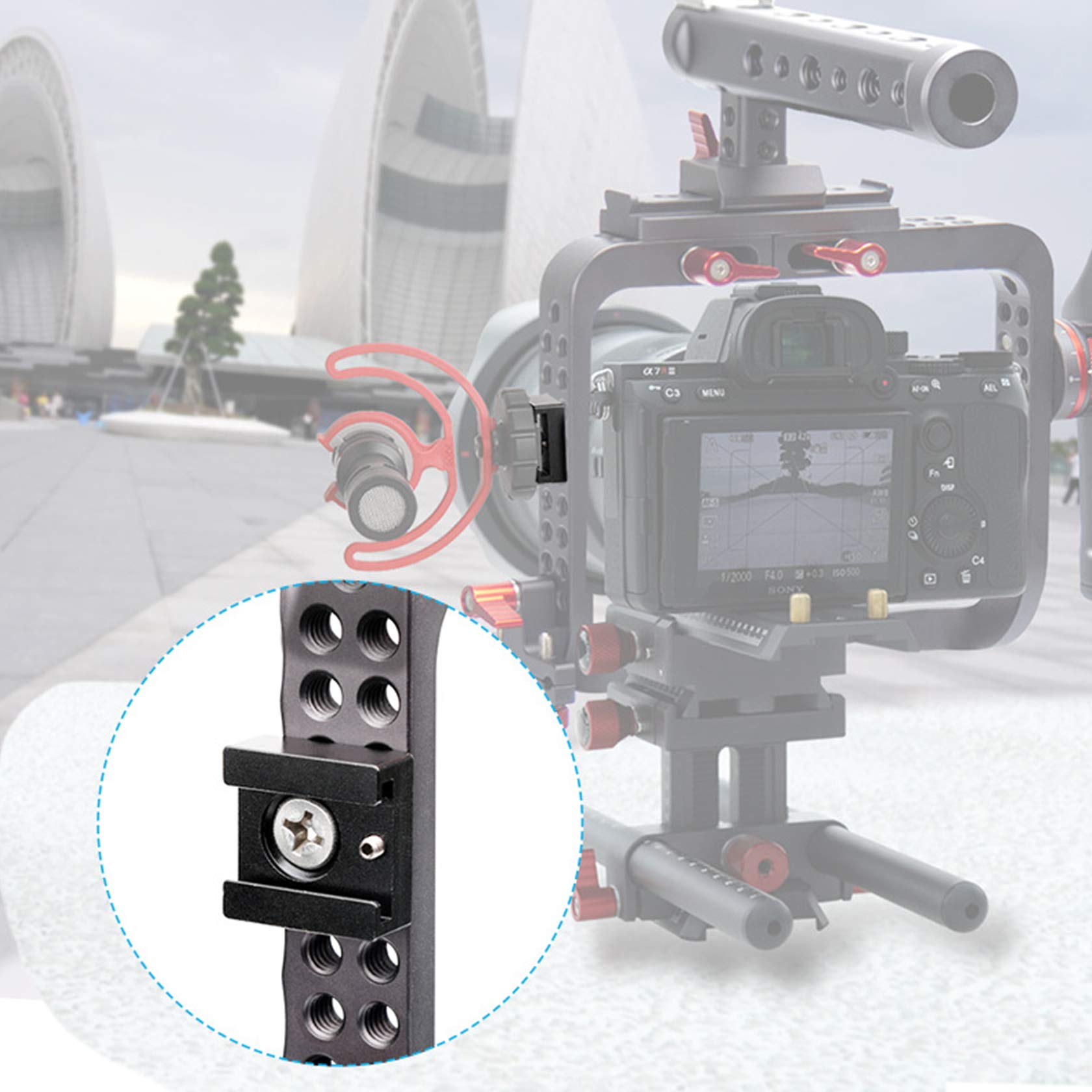 Siège universel pour chaussures froides de 6,35 mm à libération rapide et multifonction pour support de lumière de photographie