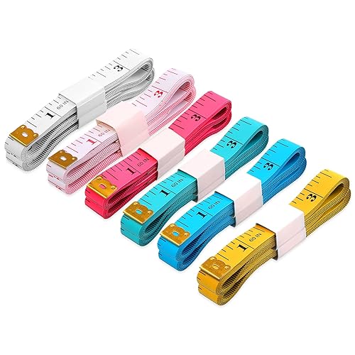 12 paquetes de cinta métrica suave para medir el cuerpo, tela pequeña, tela de costura, cintura rosa, mini cinta métrica para mediciones corporales,