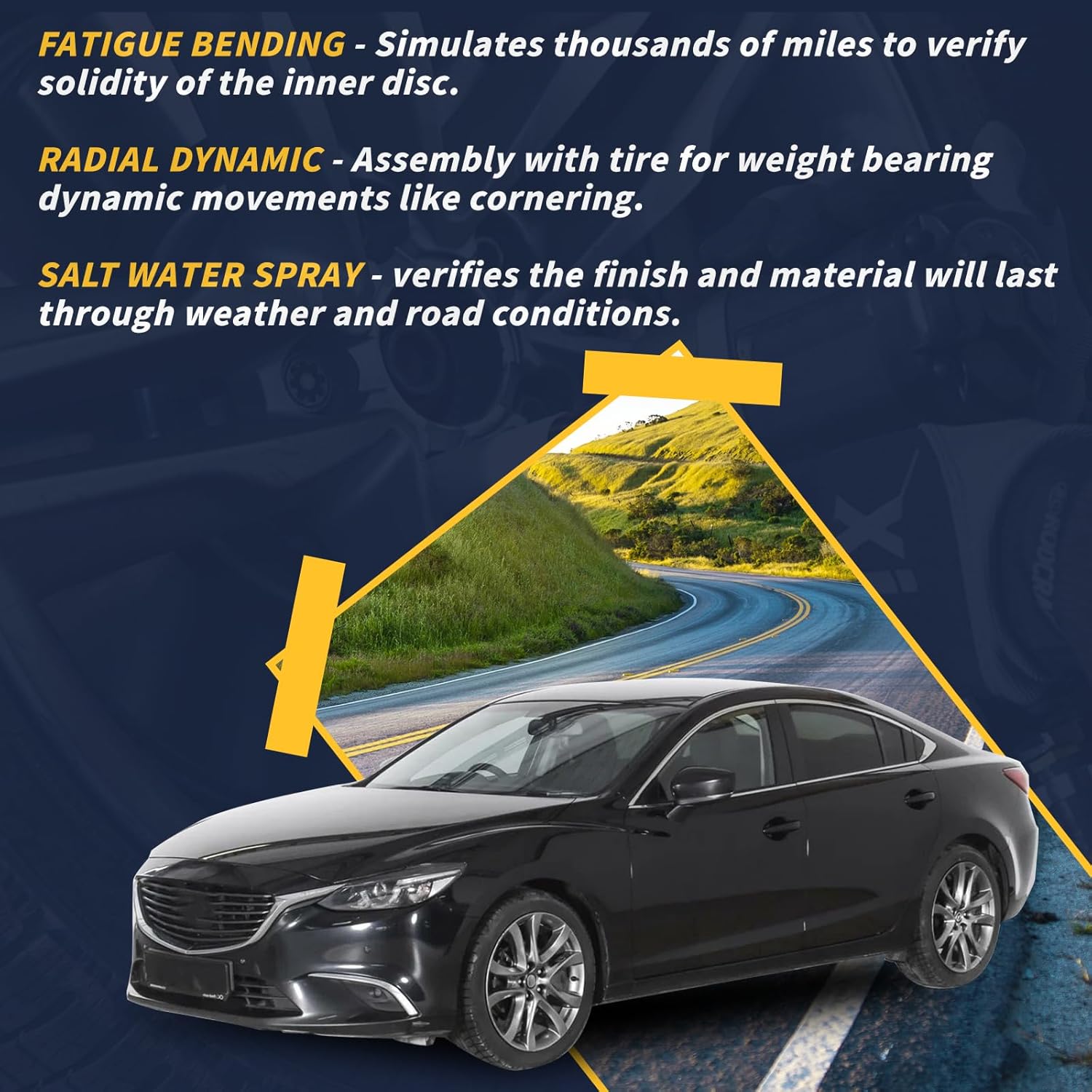 New 19x7.5 New 19 Inch 19" Aluminum Wheel Rim Fits for 2014 2015 2016 2017 Mazda 6 Bright Dark Silver New Single Replacement Rim