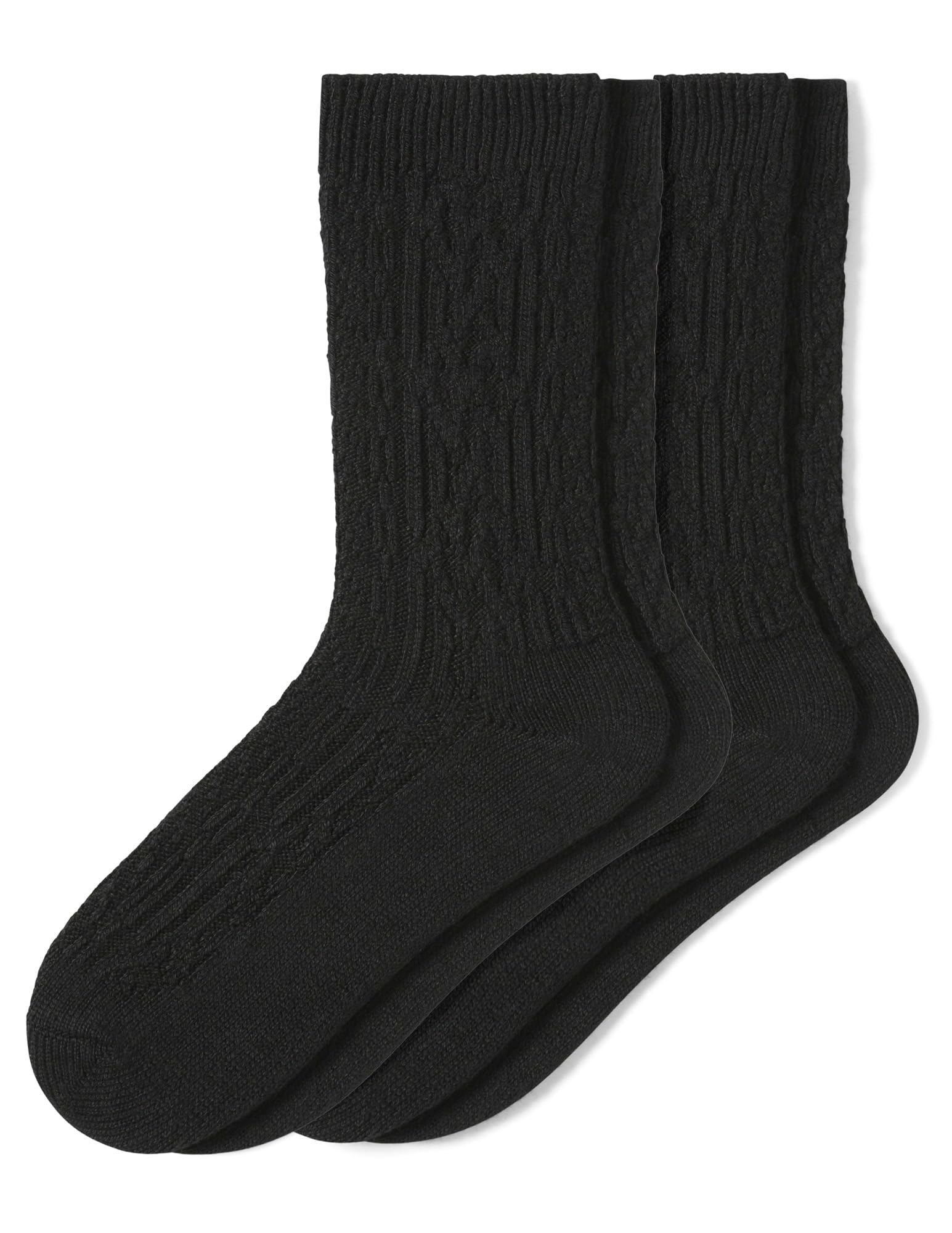 HUE womens Crew Length Boot Socks, 2 Pair Pack