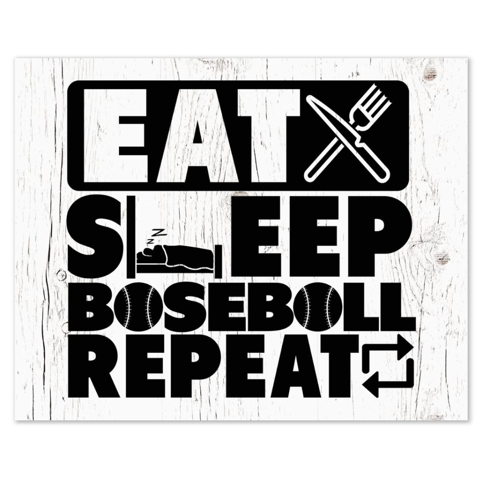 Décoration murale baseball en bois antique 50x40 cm pour cuisine conviviale