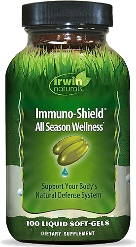 Irwin Naturals Immuno-Shield All Season Wellness - 60 geles suaves líquidos - equinácea + zinc + defensa de saúco